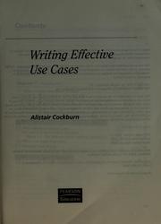 Cover of: Writing effective use cases