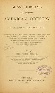 Cover of: Miss Corson's practical American cookery and household management. by Juliet Corson