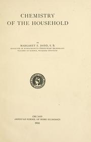 Chemistry of the household by Margaret E. Dodd