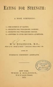 Cover of: Eating for strength | M. L. Holbrook