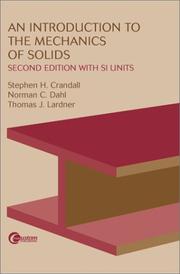 Cover of: An Introduction to the Mechanics of Solids:  Second Edition with SI Units