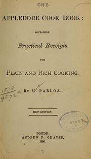 Cover of: The Appledore cook book: containing practical receipts for plain and rich cooking