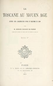 Cover of: La Toscane au moyen âge