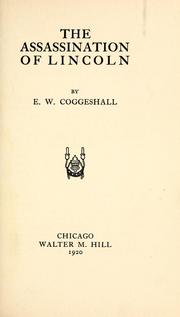 Cover of: The assassination of Lincoln