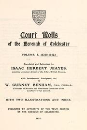 Cover of: Court rolls of the borough of Colchester