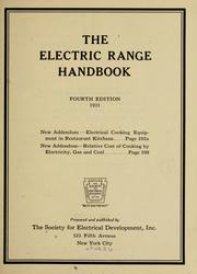 The electric range handbook by Society for Electrical Development.