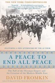 Cover of: A peace to end all peace by David Fromkin