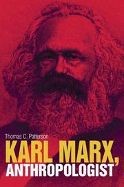Cover of: Karl Marx, anthropologist