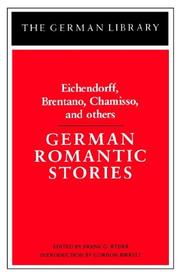 Cover of: German Romantic Stories (German Library) by Ryder, Ryder