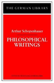 Cover of: Philosophical writings by Arthur Schopenhauer