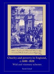 Cover of: Charity and Poverty in England, c.1680-1820: Wild and Visionary Schemes