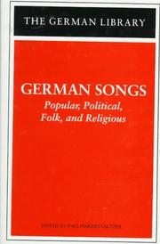 Cover of: German Songs by Inke Pinkert-Saltzer