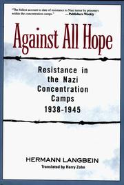 Cover of: Against all hope by Hermann Langbein