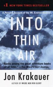 Cover of: Into Thin Air: A Personal Account of the Mt. Everest Disaster