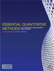 Essential Quantitative Methods by Les Oakshott