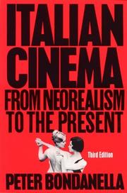 Cover of: Italian Cinema by Peter Bondanella