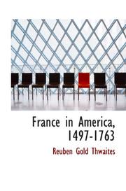 Cover of: France in America, 1497-1763