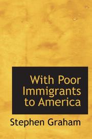 Cover of: With Poor Immigrants to America by Stephen Graham
