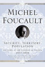 Cover of: Security, Territory, Population by Michel Foucault