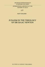 Cover of: Judaism in the Theology of Sir Isaac Newton