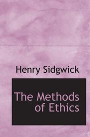 Cover of The Methods of Ethics by Henry Sidgwick