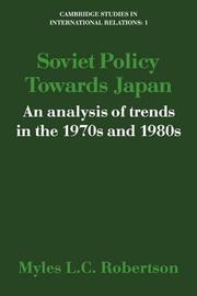 Cover of: Soviet Policy Towards Japan by Myles L. C. Robertson