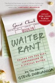 Cover of: Waiter Rant by Steve Dublanica, Steve Dublanica