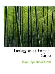 Cover of: Theology as an Empirical Science