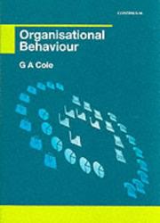 Organisational behaviour by G. A. Cole