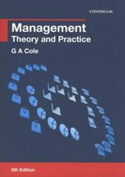 Management by G. A. Cole
