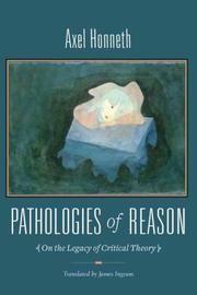 Cover of: Pathologies of reason by Axel Honneth