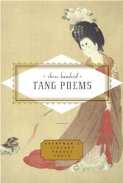 Cover of: Three hundred Tang poems