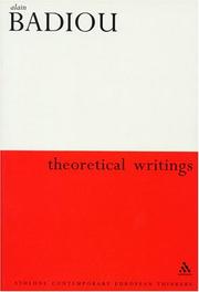 Cover of: Theoretical Writings (Athlone Contemporary European Thinkers Series) by Alain Badiou