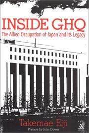 Cover of: Inside GHQ by Takemae, Eiji