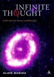 Cover of: Infinite Thought by Alain Badiou, Justin Clemens, Oliver Feltham