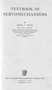 Cover of: Textbook of servomechanisms. by John C. West