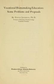 Cover of: Vocational homemaking education by Snedden, David Samuel, Snedden, David Samuel