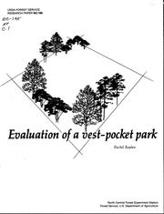 Evaluation of a vest-pocket park by Rachel Kaplan