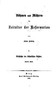 Cover of: Geschichte der Böhmischen Brüder.