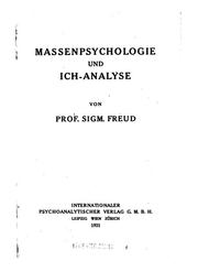 Cover of: Massenpsychologie und Ich-Analyse by Sigmund Freud