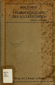 Cover of: Zur Psychopathologie des Alltagslebens by Sigmund Freud