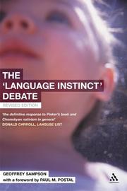 Cover of: The 'Language Instinct' Debate by Geoffrey Sampson