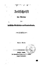 Cover of: Zeitschrift des Vereins für hessische Geschichte und Landeskunde by Verein für Hessische Geschichte und Landeskunde