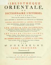 Cover of: Bibliotheque orientale by Barthélemy d' Herbelot