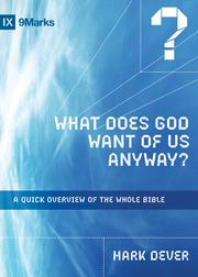 Cover of: What Does God Want of Us Anyway? by 