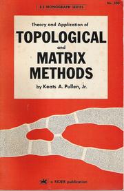 Cover of: Theory and application of topological and matrix methods.