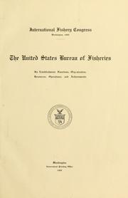 Cover of: The United States Bureau of fisheries by United States. Bureau of Fisheries.