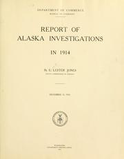 Cover of: Report of Alaska investigations in 1914