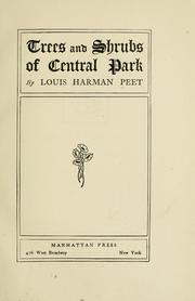Cover of: Trees and shrubs of Central Park