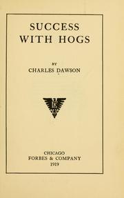 Cover of: Success with hogs